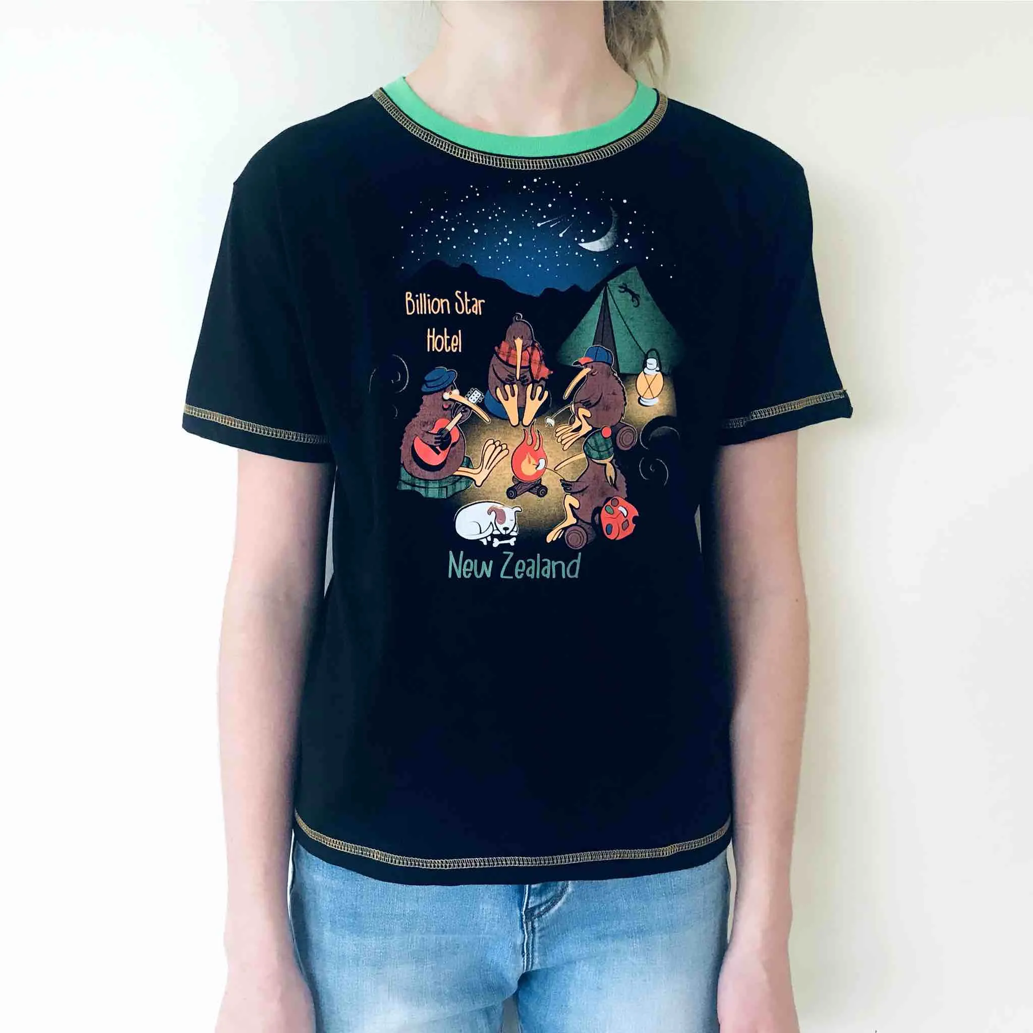 Childrens New Zealand T Shirt - Billion Star Hotel