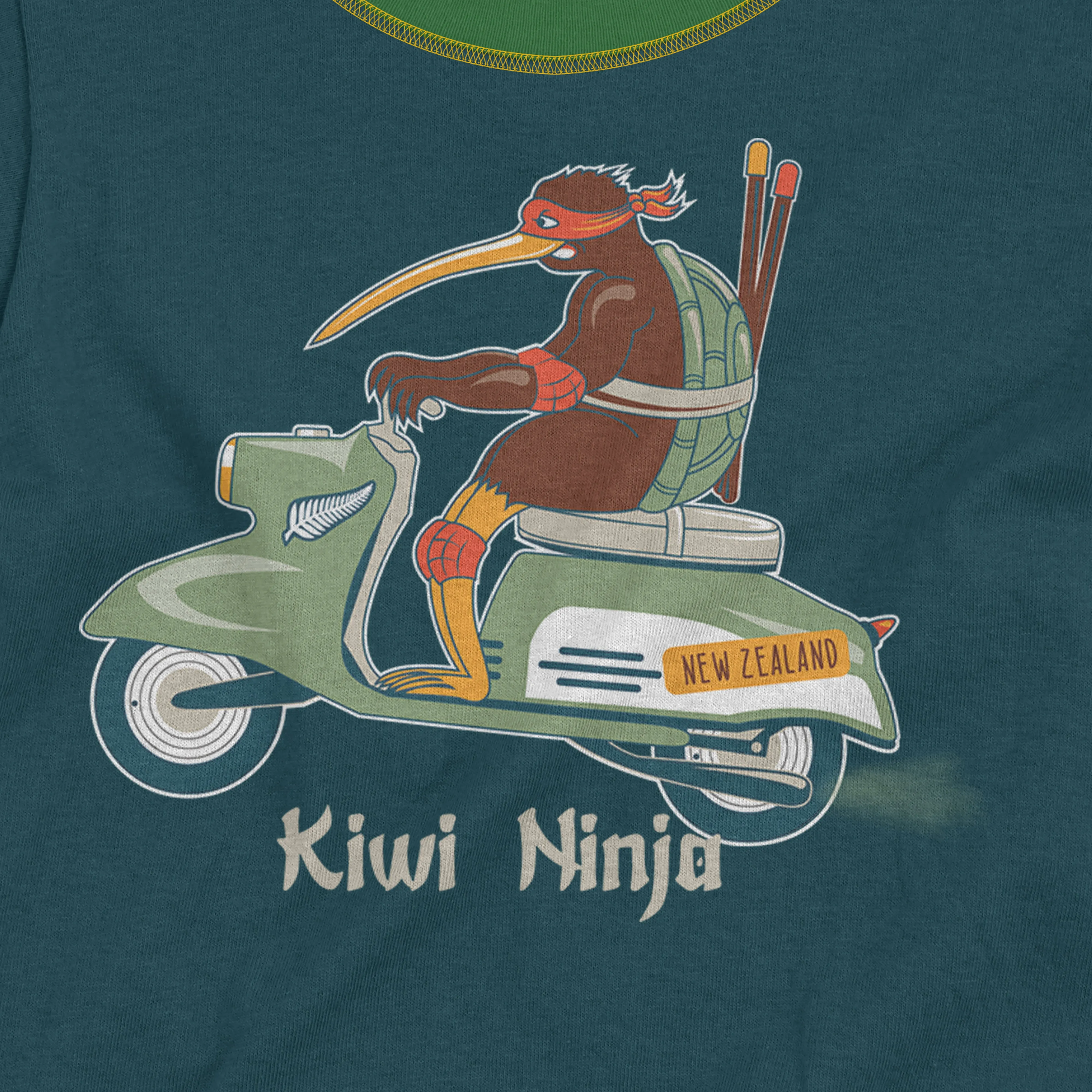 Childrens New Zealand T Shirt - Kiwi Ninja