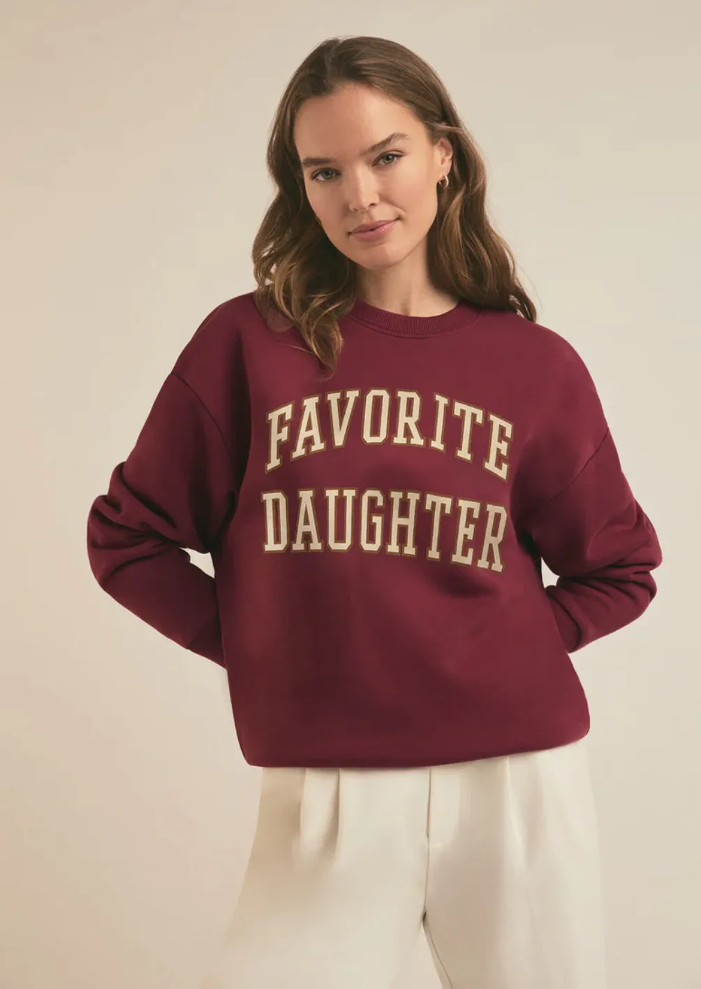 Collegiate Sweatshirt in Sangria Nights
