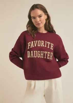 Collegiate Sweatshirt in Sangria Nights