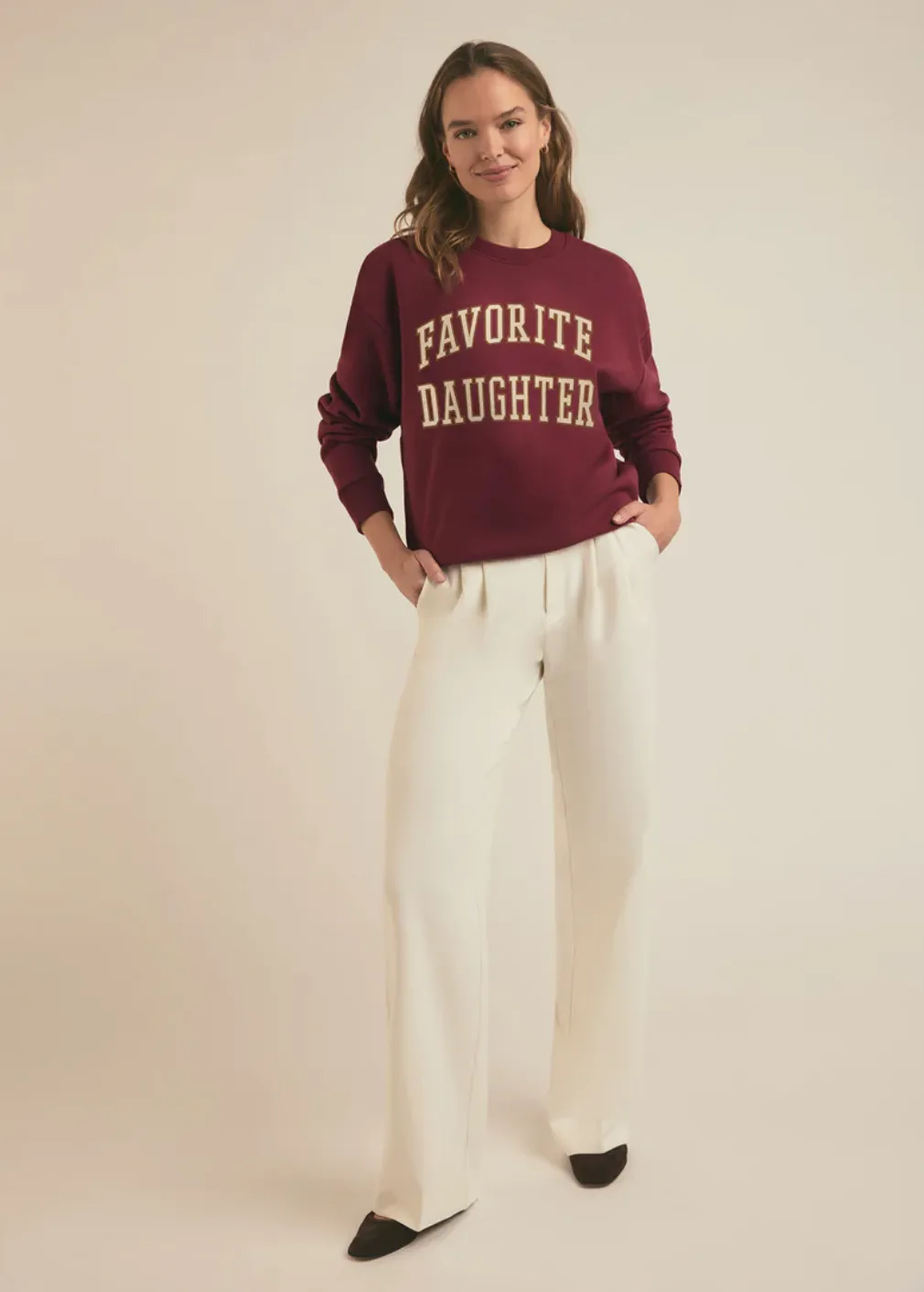 Collegiate Sweatshirt in Sangria Nights