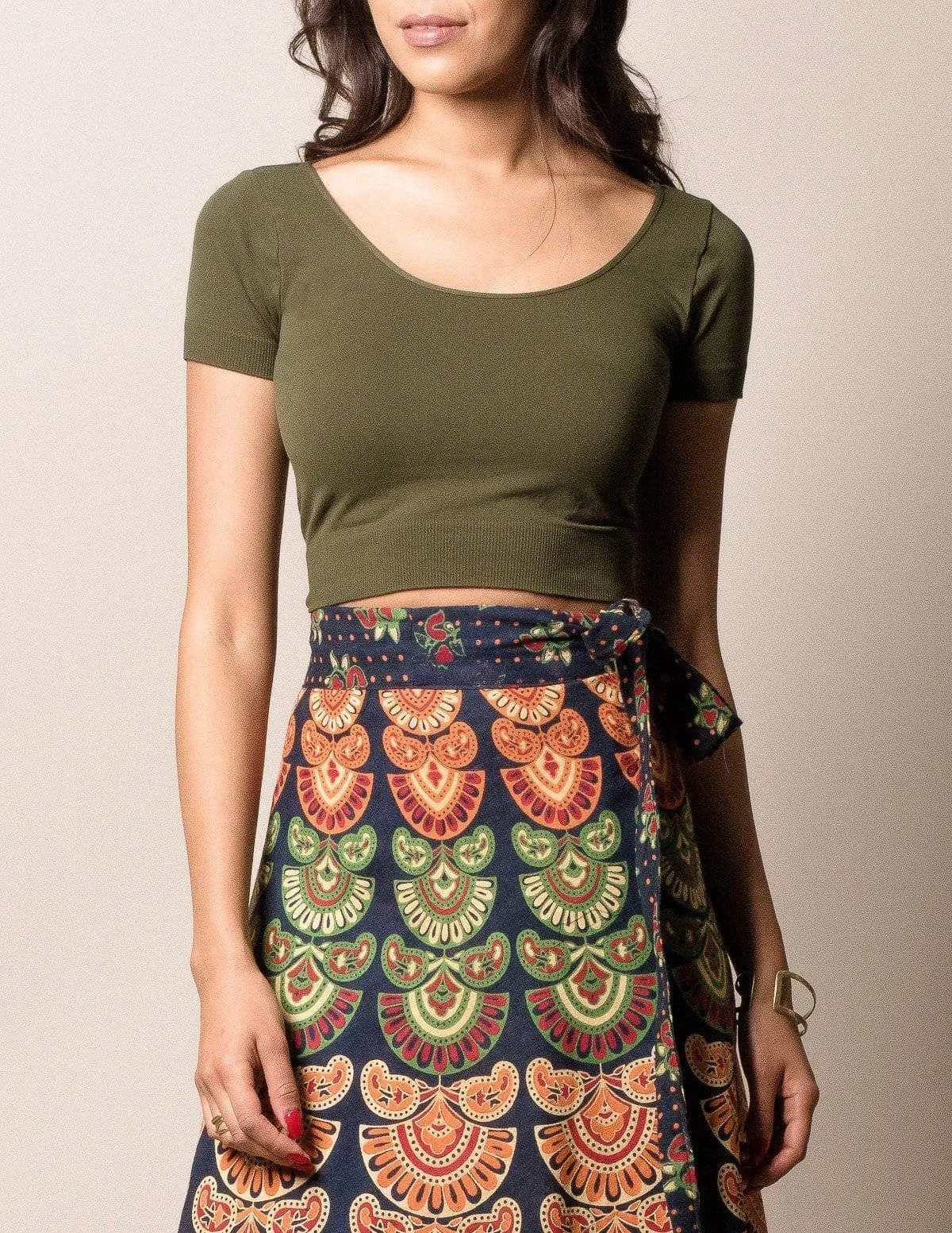 Control Fit Short Sleeve Crop Top