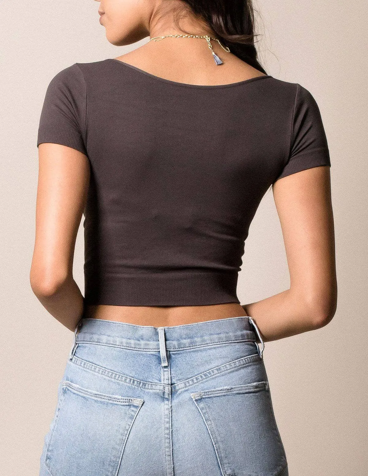 Control Fit Short Sleeve Crop Top
