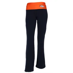 Denver Broncos - Flip Down Waistband Logo Juniors Yoga Pants