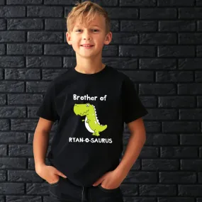 Dinosaur Family - Brother of Custom Name Dino T-Shirts