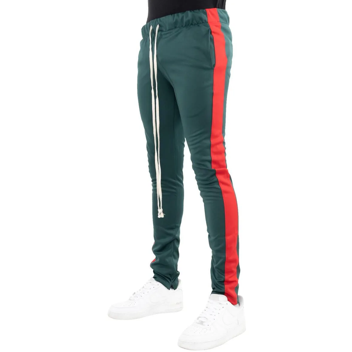 EPTM Green Track Pants w/Red Stripe