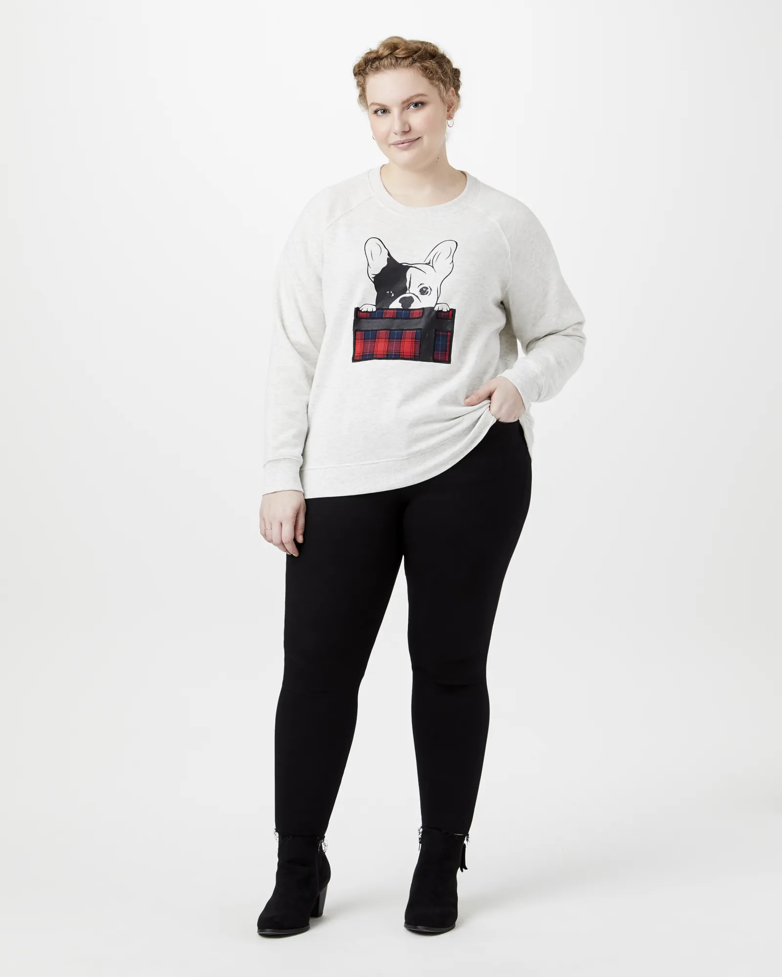 Erin Sequin Sweatshirt | White