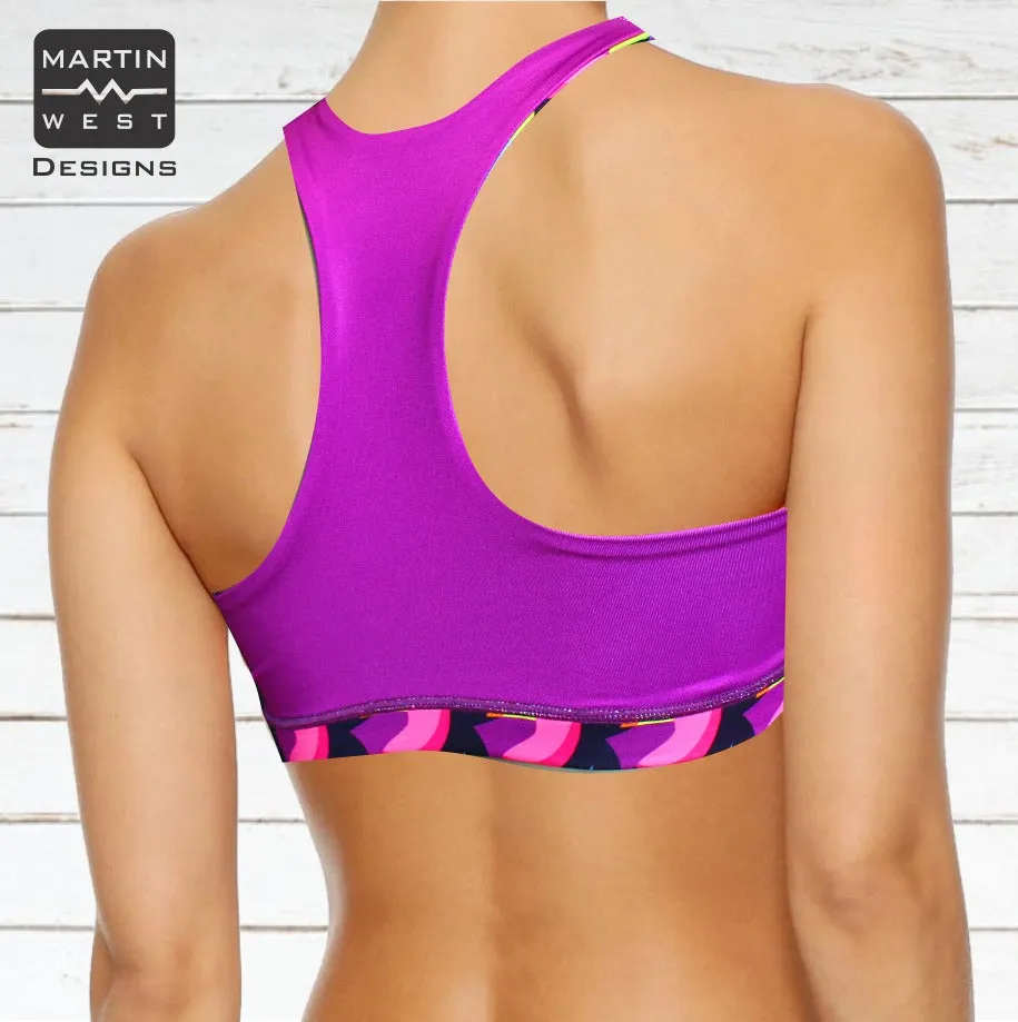 Female Toucan run/paddle/swim reversible Crop Top