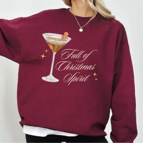 Festive Spirit Christmas Cocktail Women's Sweatshirt