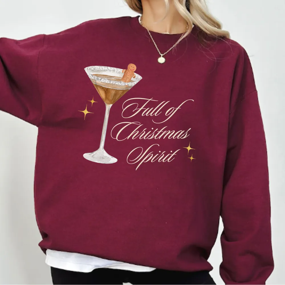 Festive Spirit Christmas Cocktail Women's Sweatshirt