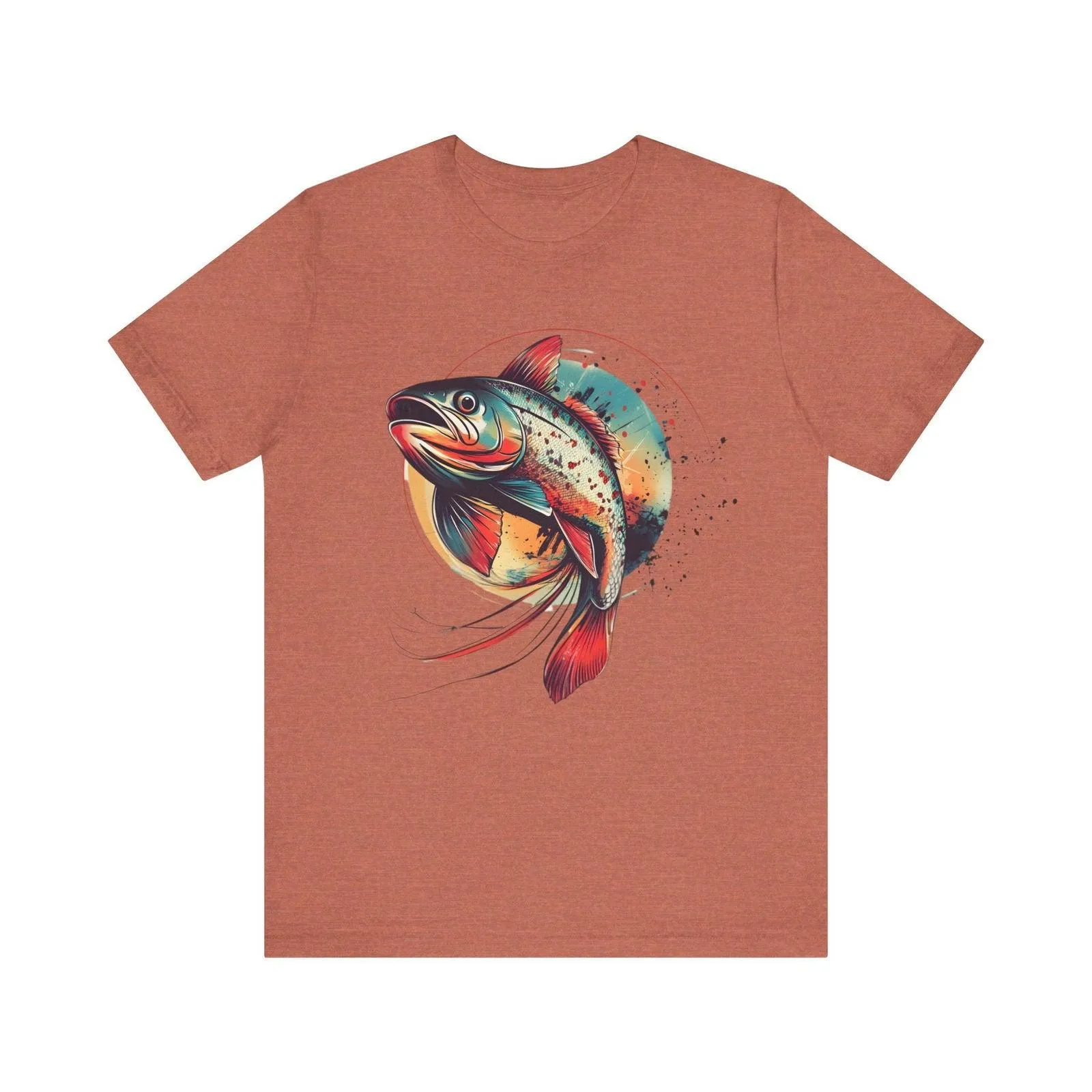 Fishing Vibrant Trout Splash T Shirt
