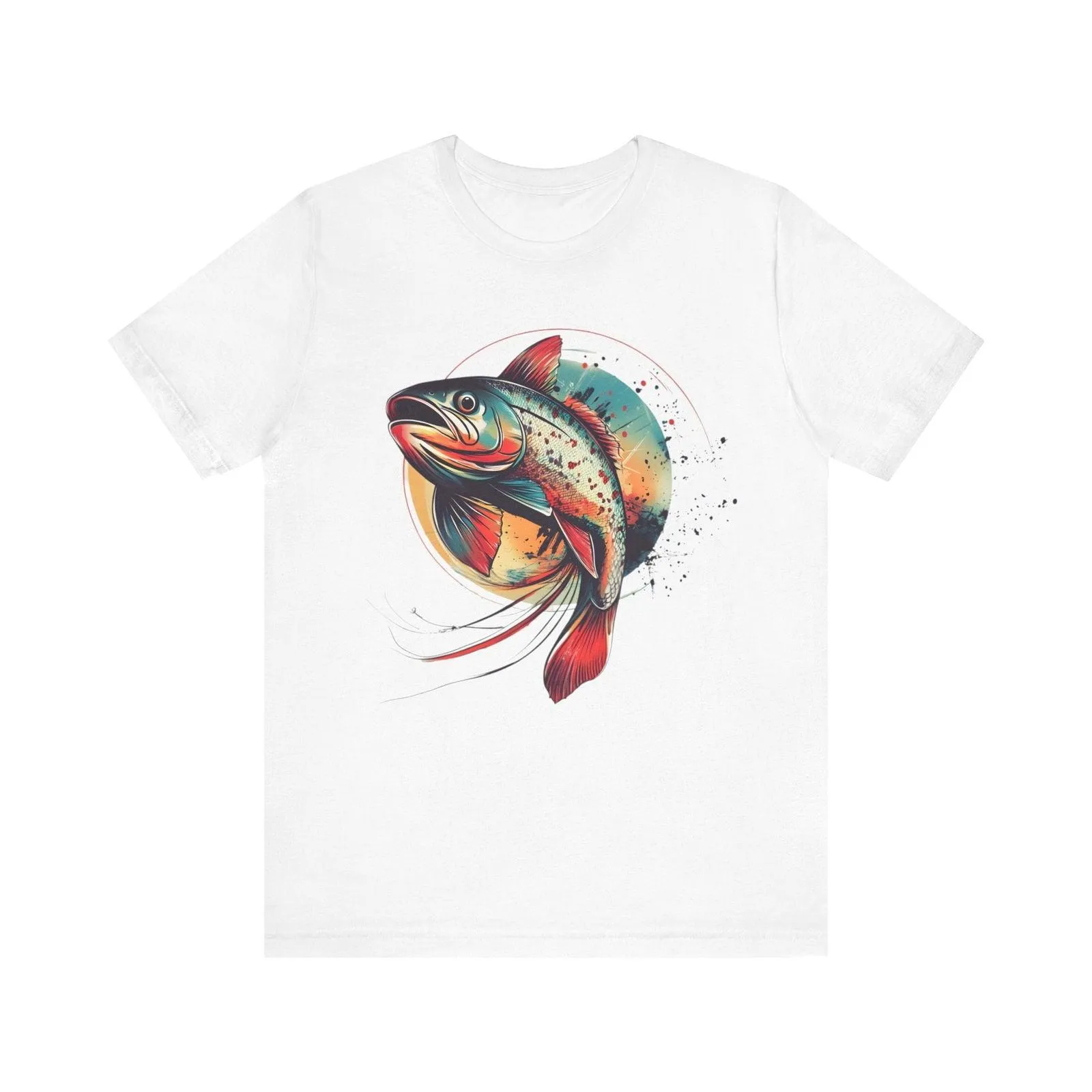 Fishing Vibrant Trout Splash T Shirt