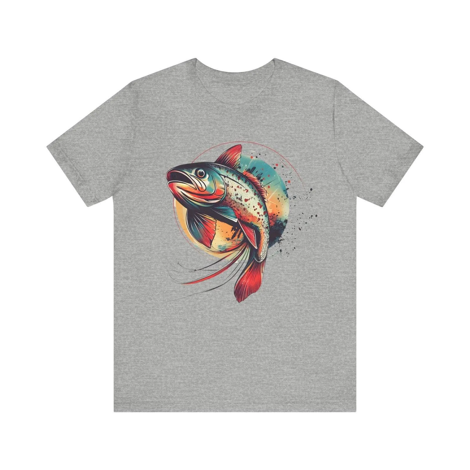 Fishing Vibrant Trout Splash T Shirt