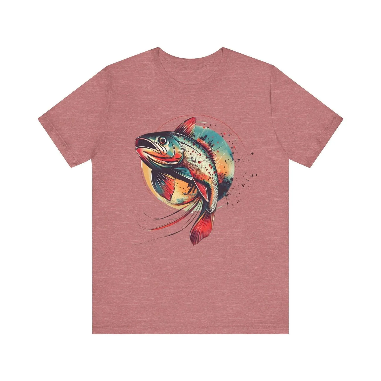 Fishing Vibrant Trout Splash T Shirt
