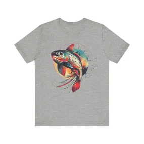 Fishing Vibrant Trout Splash T Shirt