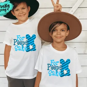 For Peeps Sake Blue Stripe Adult & Youth Easter Tee