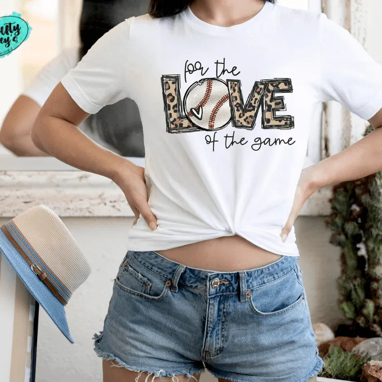For The Love Of The Softball Game Leopard - Unisex Tee