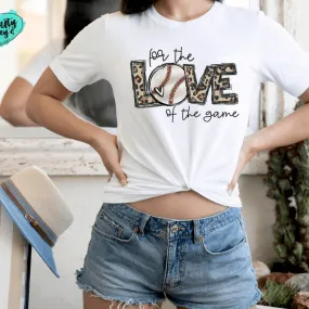 For The Love Of The Softball Game Leopard - Unisex Tee