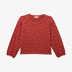 Girls' terracotta T-shirt