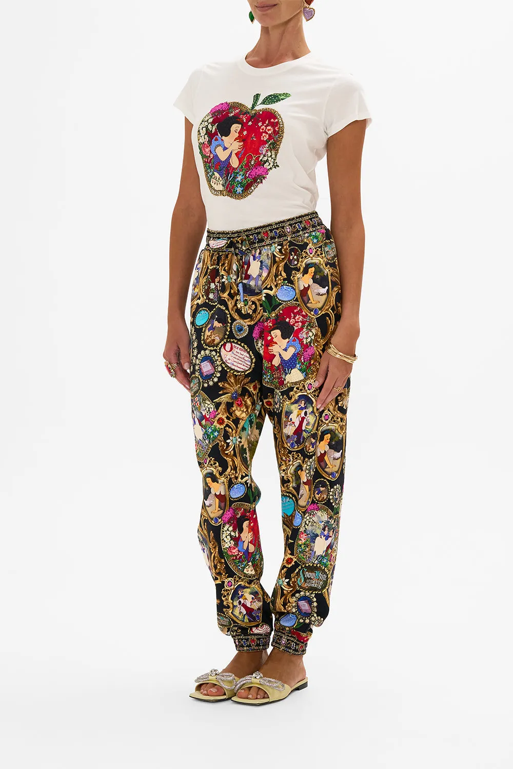 JERSEY TRACK PANT WITH SILK DETAILS HAPPILY EVER AFTER