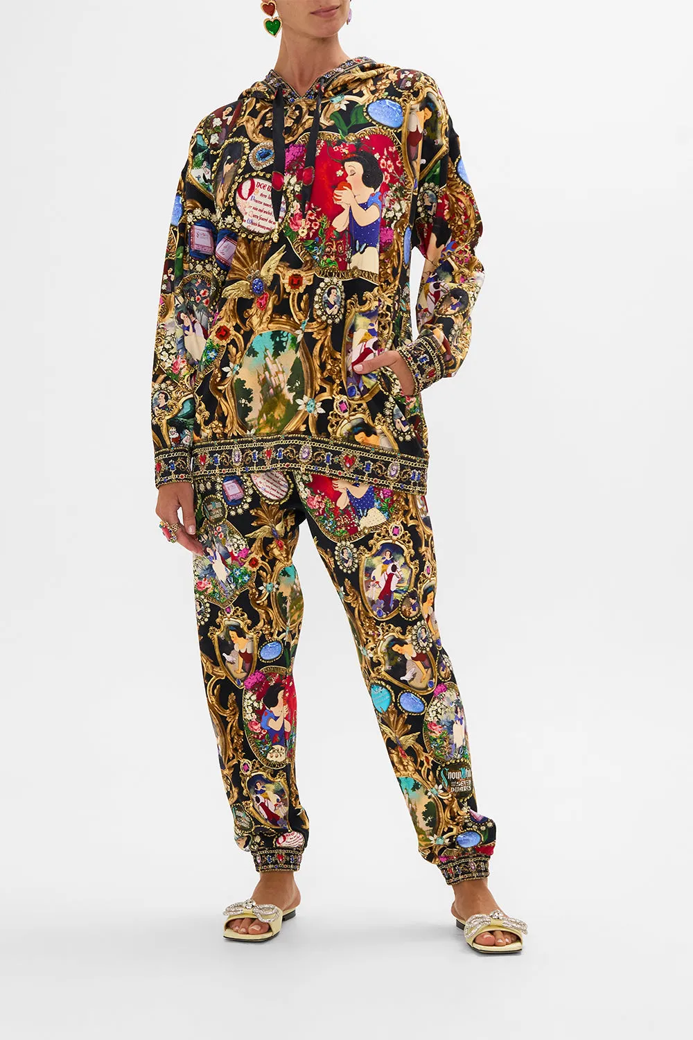 JERSEY TRACK PANT WITH SILK DETAILS HAPPILY EVER AFTER