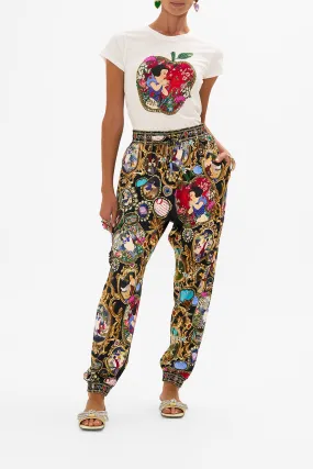 JERSEY TRACK PANT WITH SILK DETAILS HAPPILY EVER AFTER
