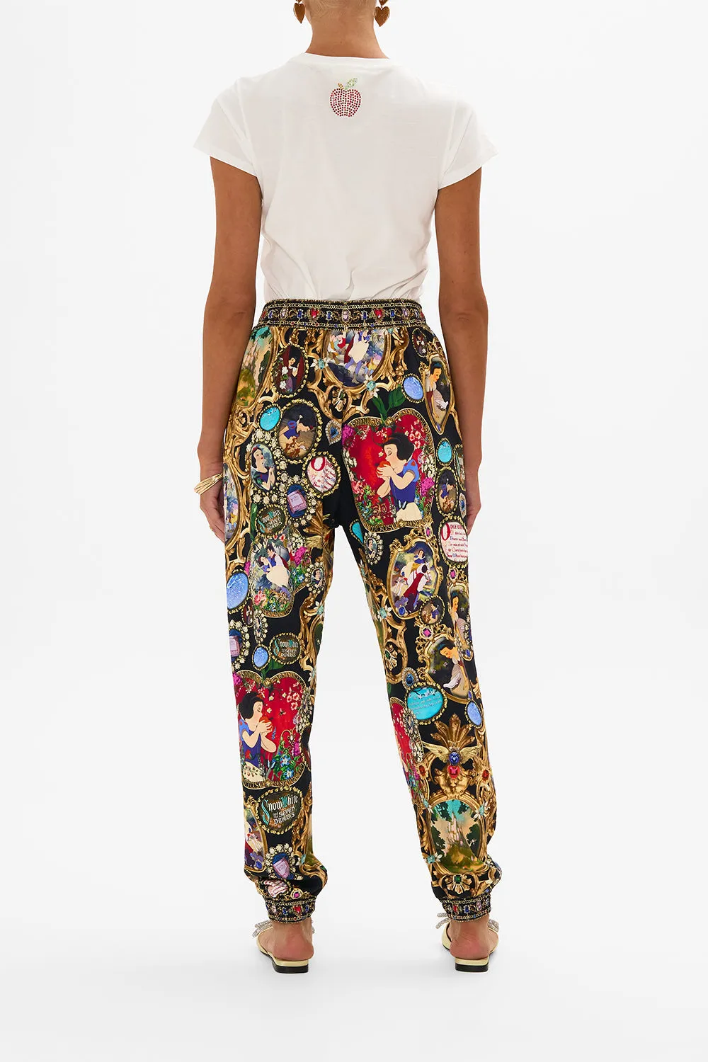 JERSEY TRACK PANT WITH SILK DETAILS HAPPILY EVER AFTER