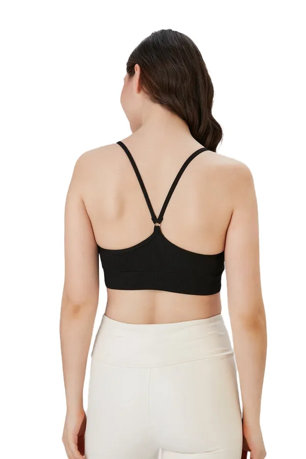 Juniors' and Women's Workout Wear, Spaghetti Strap Racer Back Bra Top
