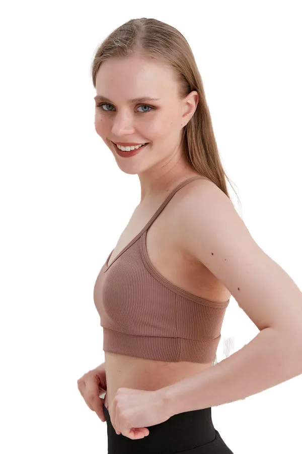 Juniors' and Women's Workout Wear, Spaghetti Strap Racer Back Bra Top