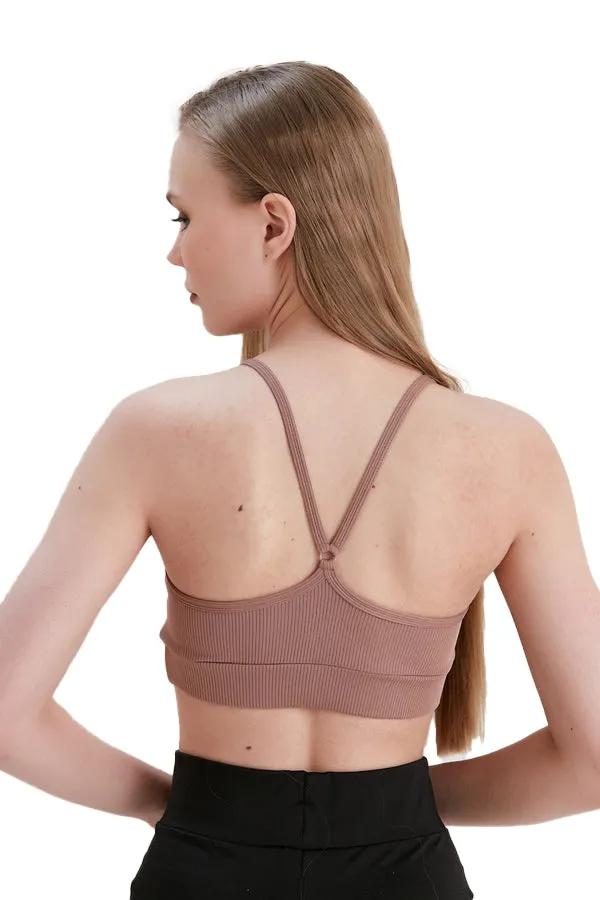 Juniors' and Women's Workout Wear, Spaghetti Strap Racer Back Bra Top