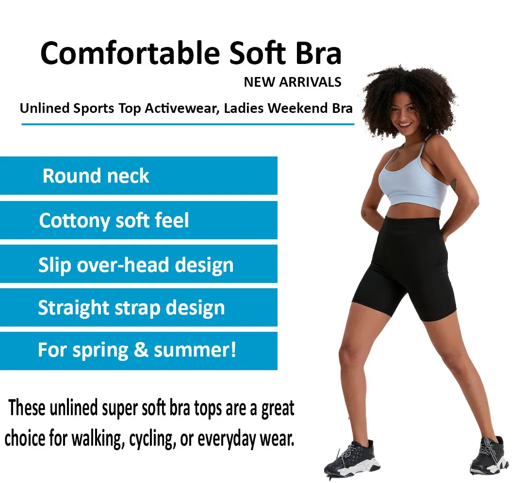 Juniors' and Women's Workout Wear, Spaghetti Strap Racer Back Bra Top