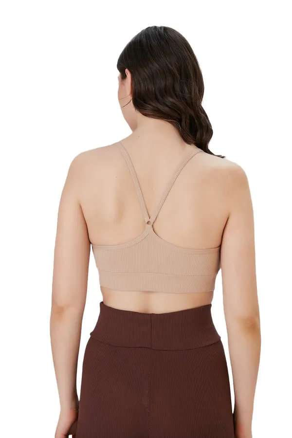 Juniors' and Women's Workout Wear, Spaghetti Strap Racer Back Bra Top