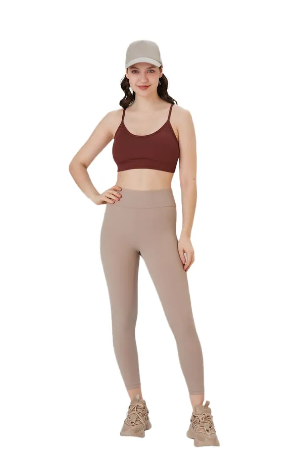 Juniors' and Women's Workout Wear, Spaghetti Strap Racer Back Bra Top