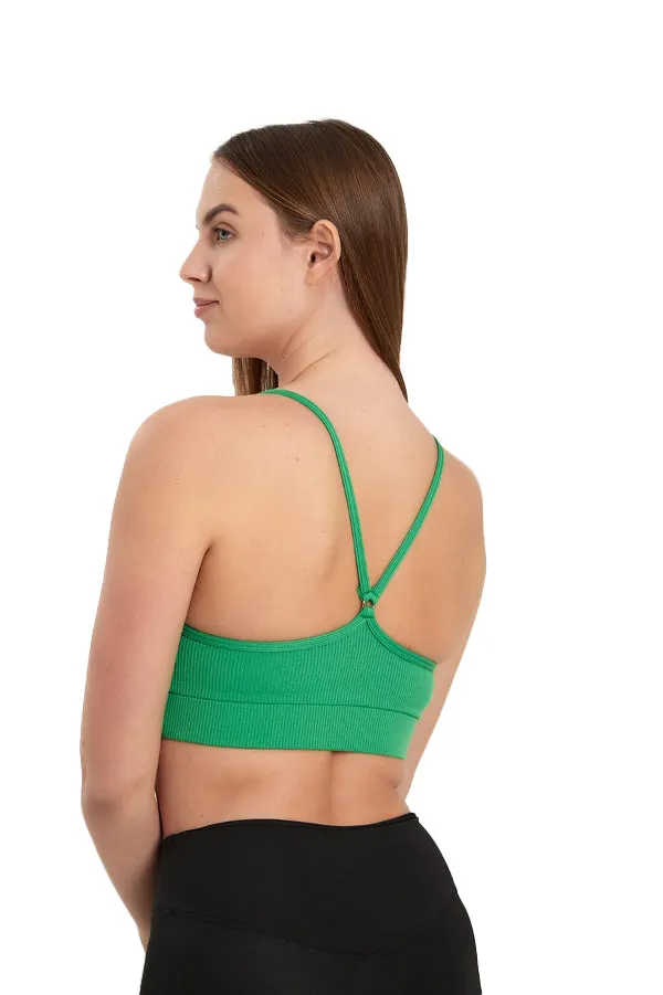 Juniors' and Women's Workout Wear, Spaghetti Strap Racer Back Bra Top