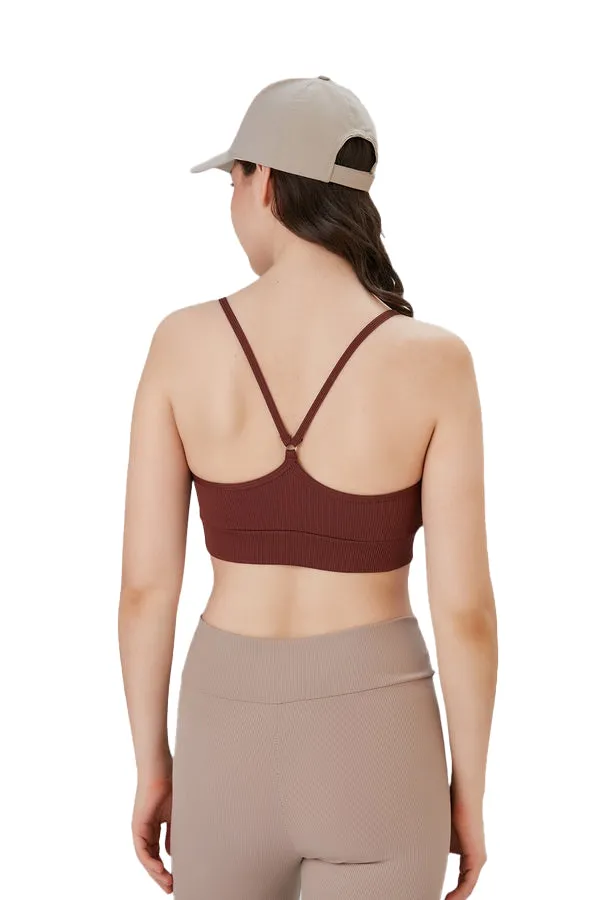 Juniors' and Women's Workout Wear, Spaghetti Strap Racer Back Bra Top