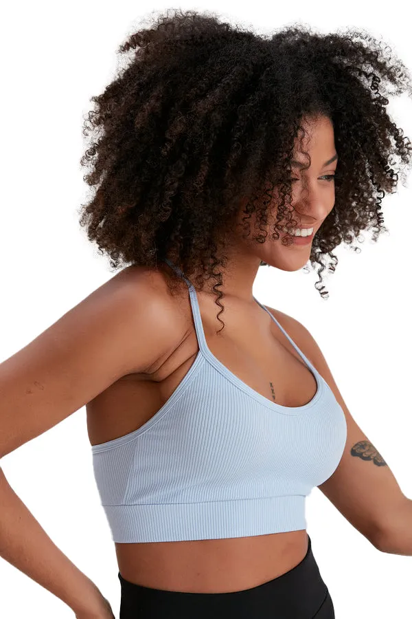 Juniors' and Women's Workout Wear, Spaghetti Strap Racer Back Bra Top