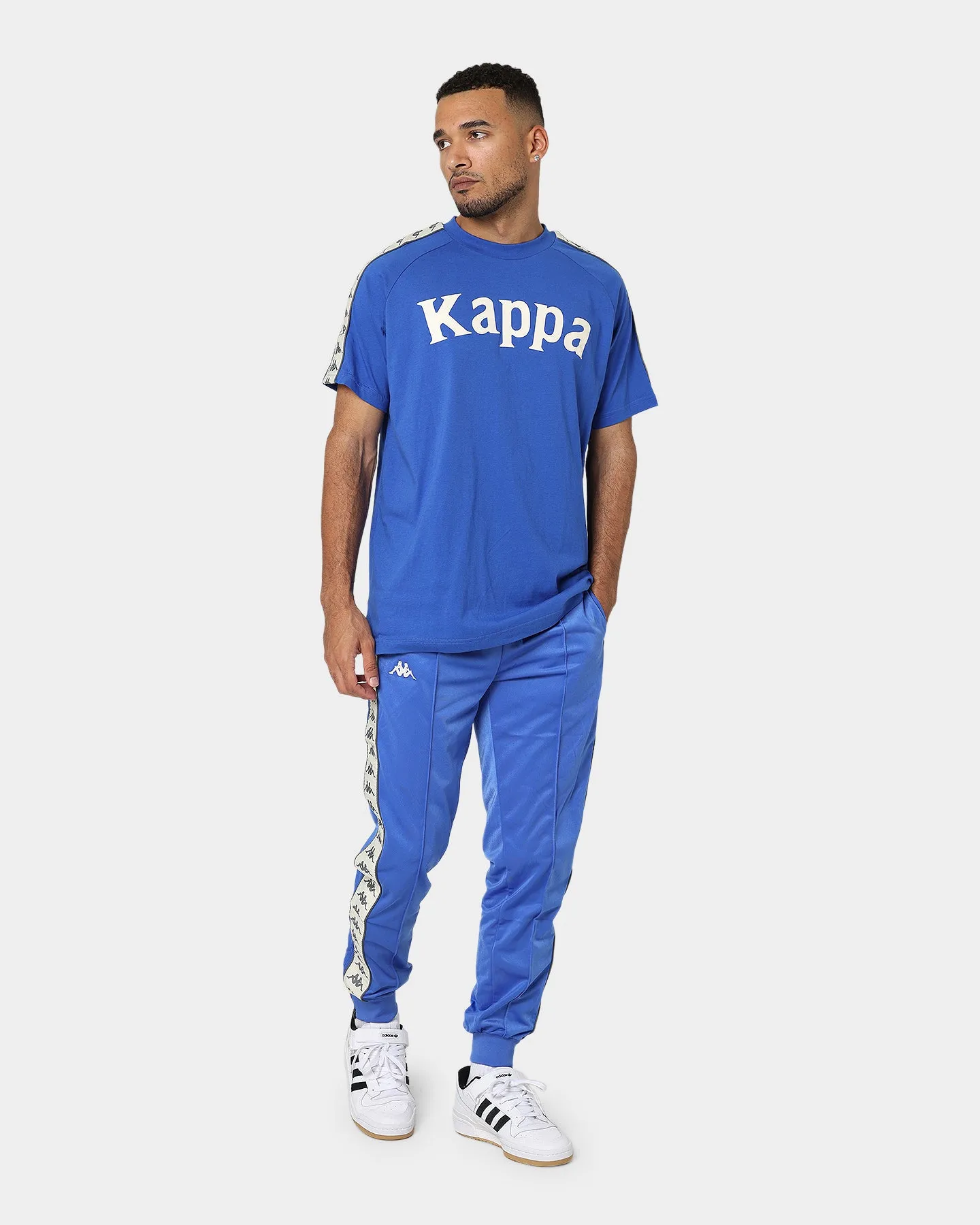 Kappa 222 Banda Rastoria Slim Track Pants Blue Royal/Beige