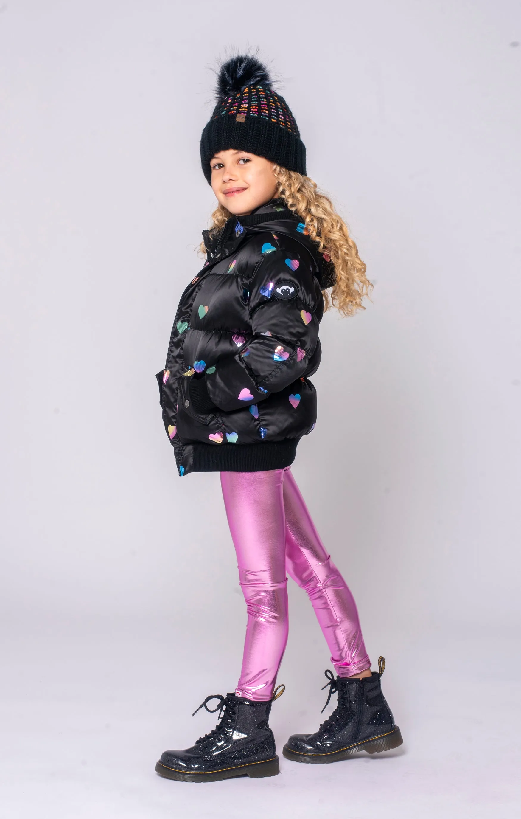 Legging, Metallic Pink
