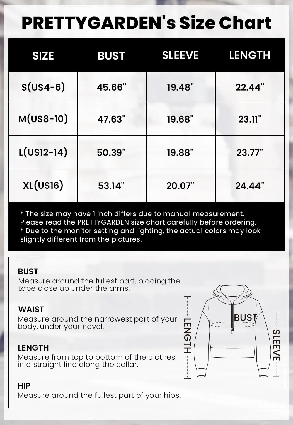 Long Sleeve Half Zip Cropped Pullover Hoodies