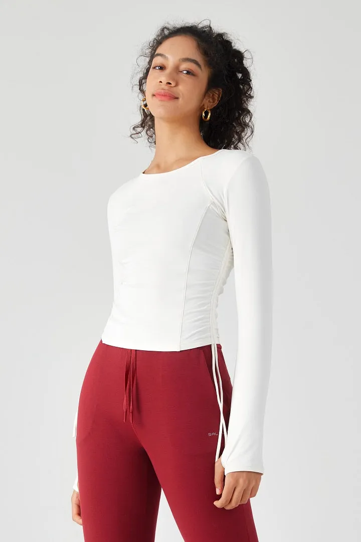 Long Sleeve Yoga Tops with Thumb Hole