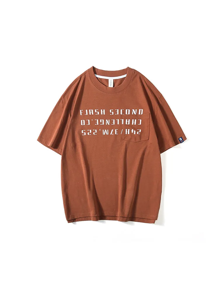 Loose Lettern Print Men'S T-Shirts