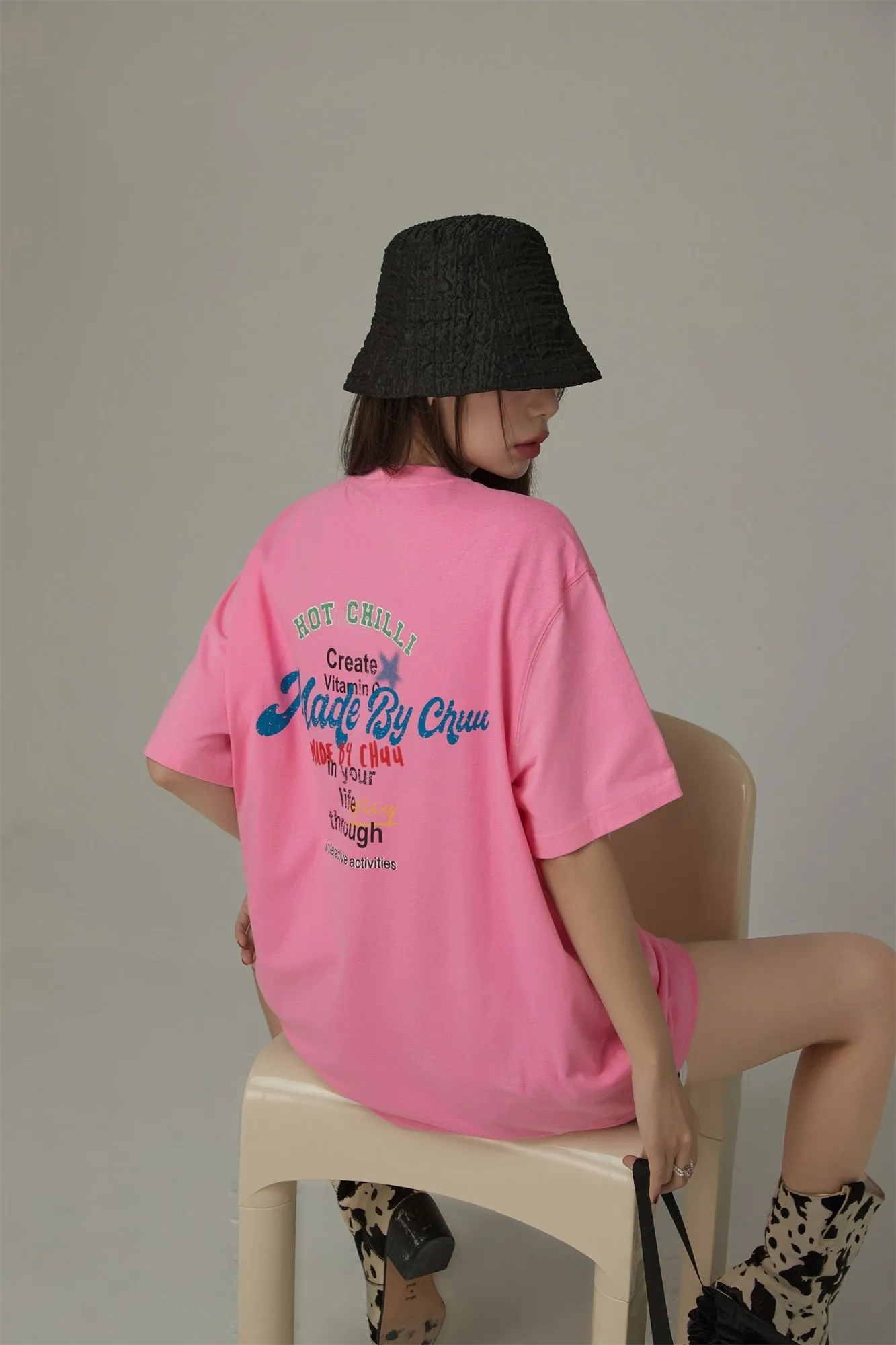 Made By Chuu Lettering Loose Fit T-Shirt