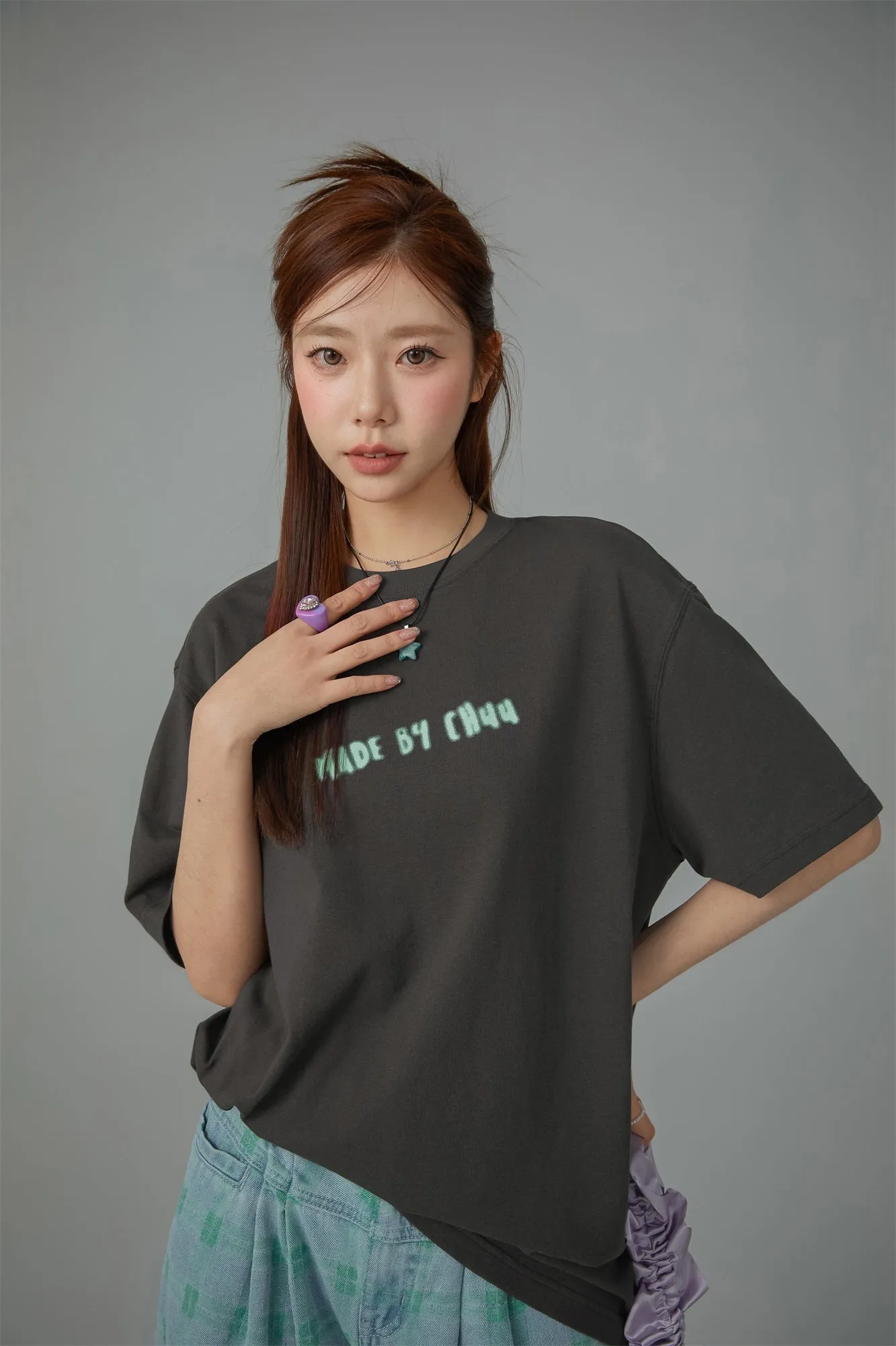 Made By Chuu Lettering Loose Fit T-Shirt