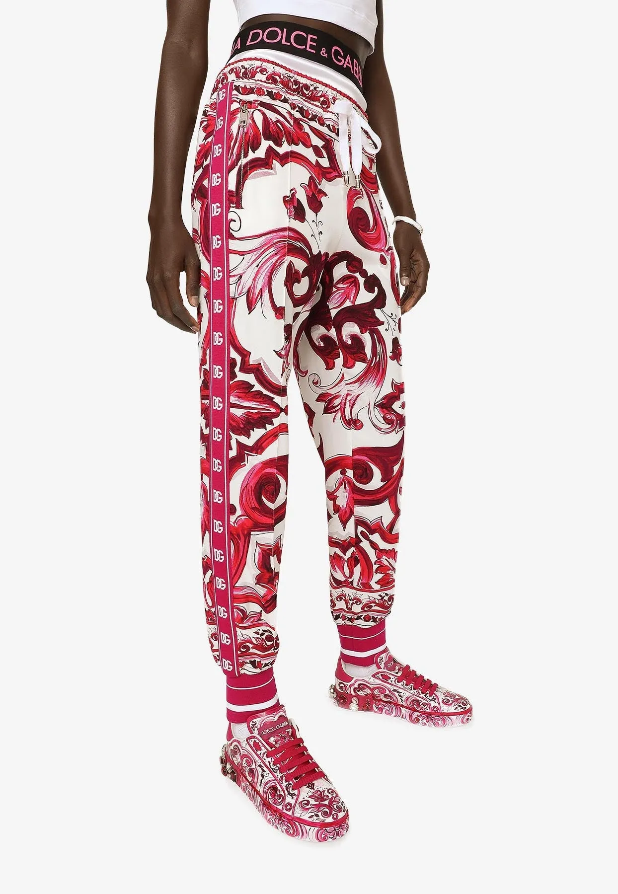 Majolica Print Track Pants