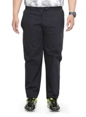Men Black Straight Fit Track Pants