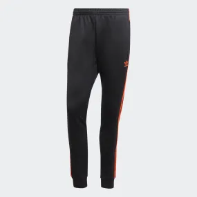 Men's adidas Originals Adicolor Classics SST Track Pants Black Orange