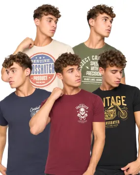 Mens Motohub T-Shirt 5pk Assorted