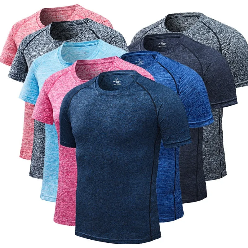Men's Quick Dry Compression Running t-Shirts Gym Fitnesswear