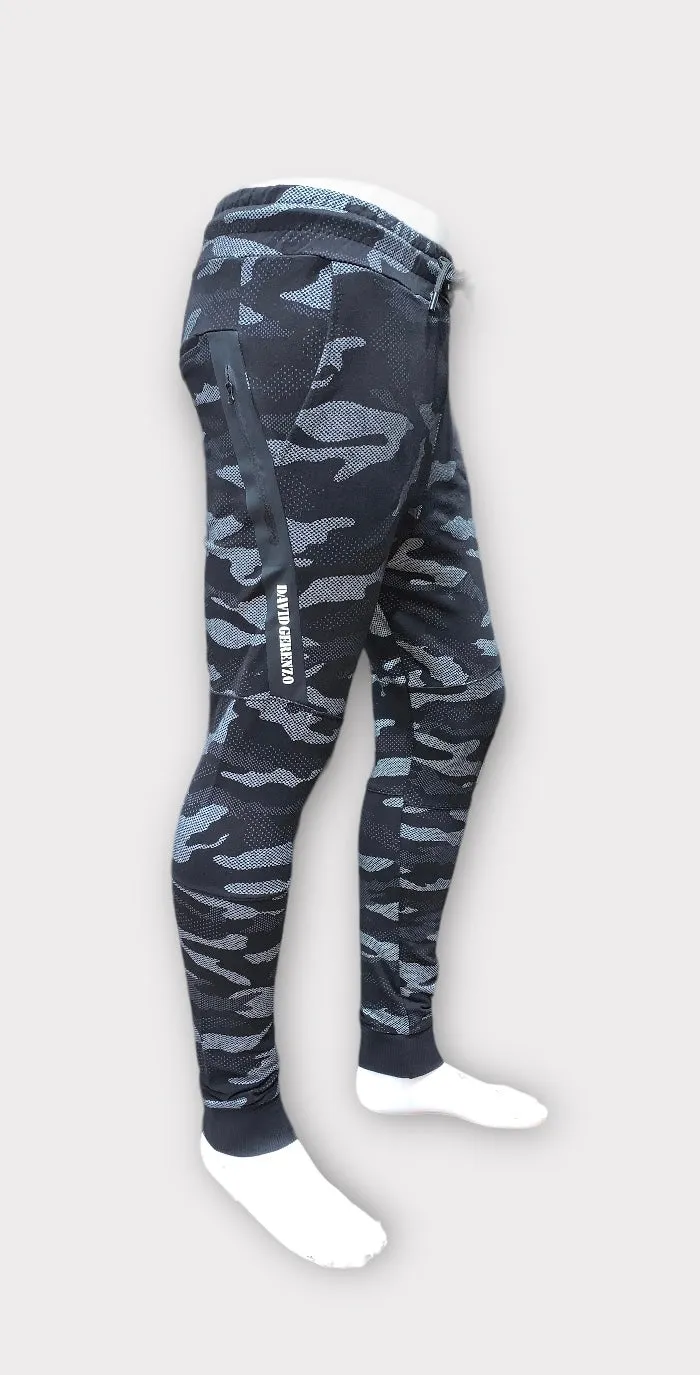 Men's slim cuffed Track Pants #250181Y BLACK