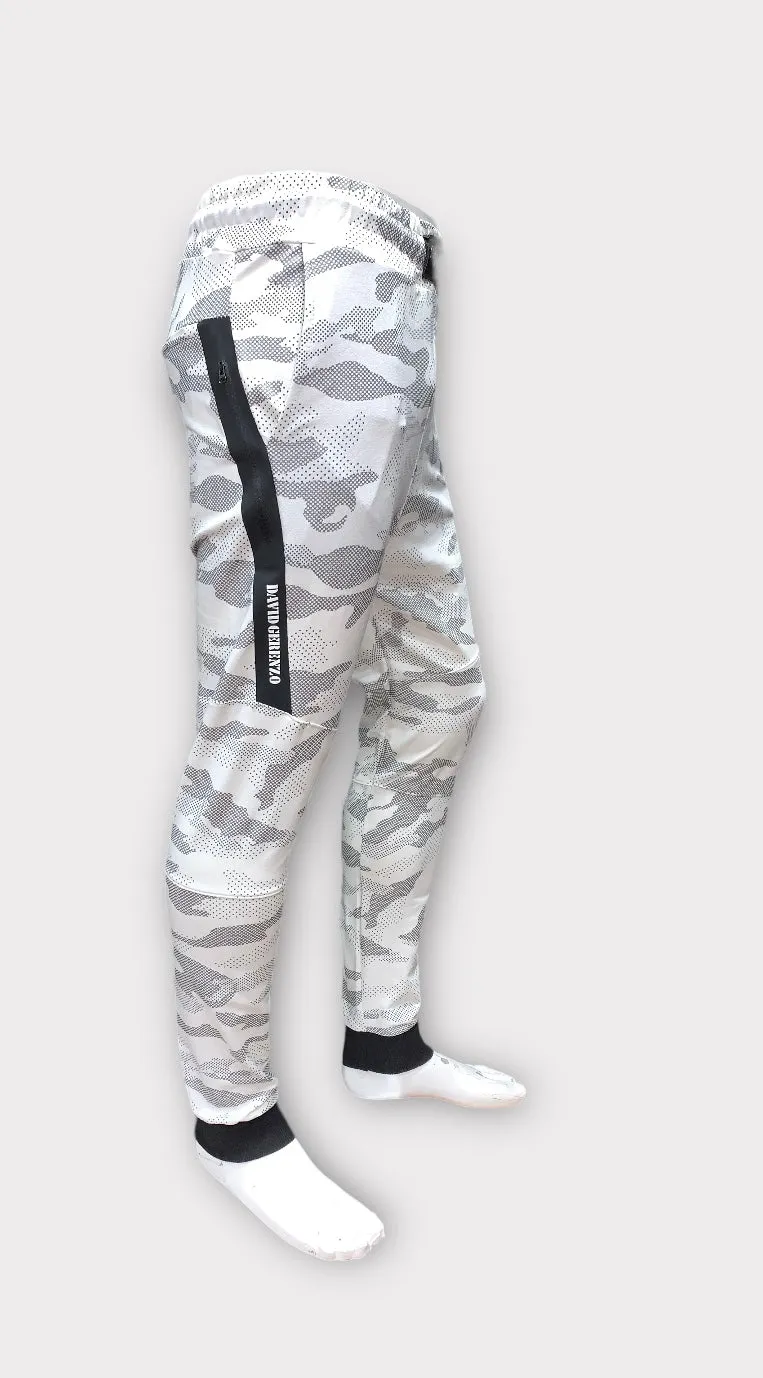 Men's slim cuffed Track Pants #250181Y WHITE